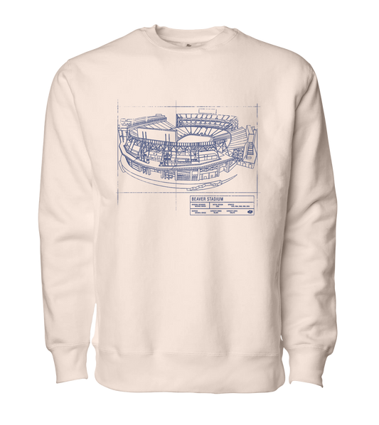 Beaver Stadium Blueprint Crewneck